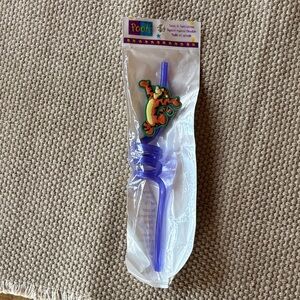 Winnie the Pooh Tigger Twist & Twirl Spiral Drinking Straw - Purple Vintage
